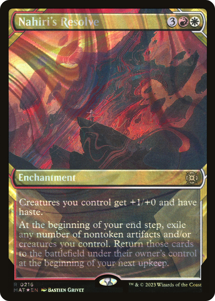 Nahiri's Resolve (Halo Foil) (MAT-216) - March of the Machine: The Aftermath: (Showcase) Foil