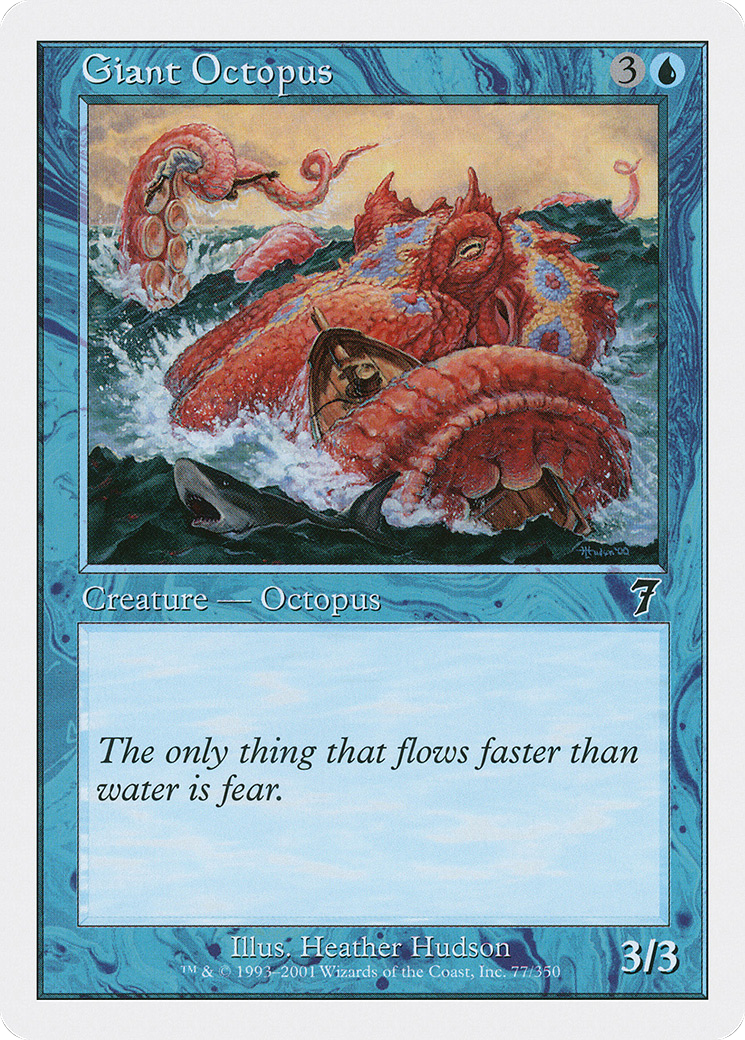 Giant Octopus (7ED-077) - 7th Edition Foil