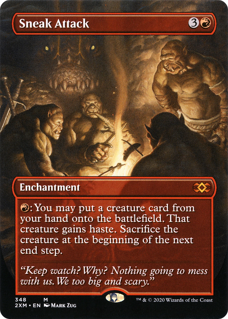 Sneak Attack (Borderless) (2XM-348) - Double Masters Foil
