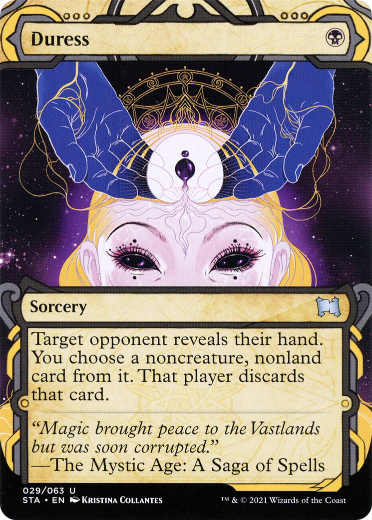 Duress (STA-029) - Strixhaven Mystical Archive: (Showcase) (Borderless) Foil