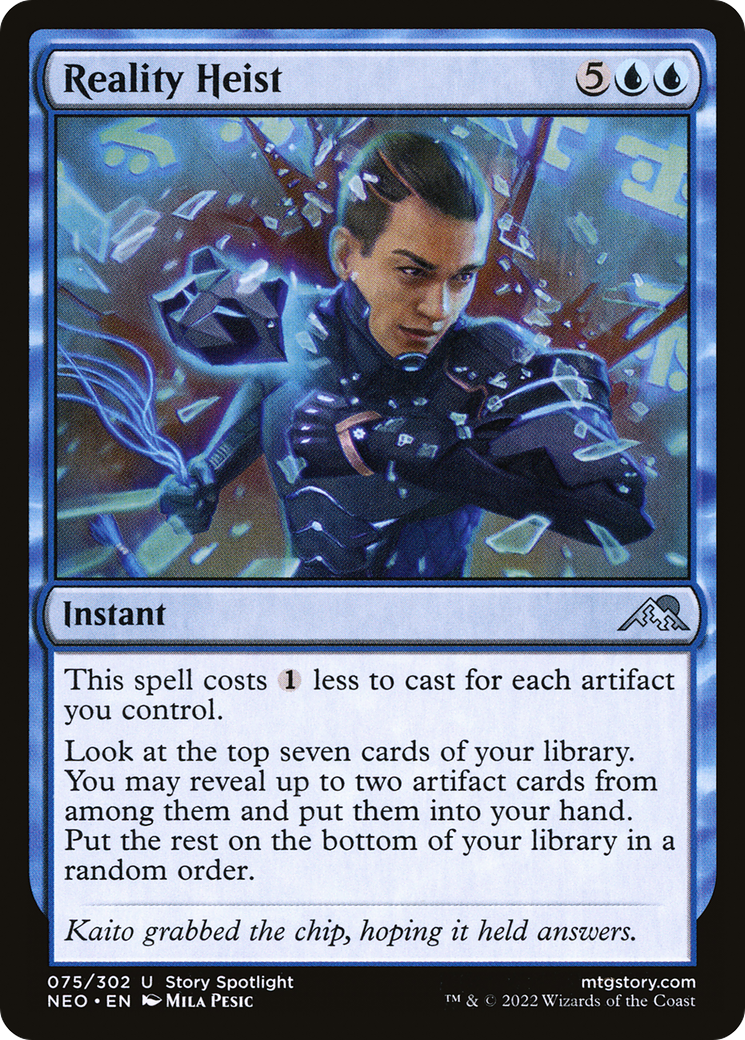 Reality Heist (NEO-075) - Kamigawa: Neon Dynasty Foil
