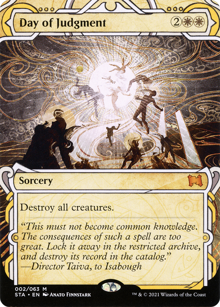 Day of Judgment (STA-002) - Strixhaven Mystical Archive: (Showcase) (Borderless) Foil