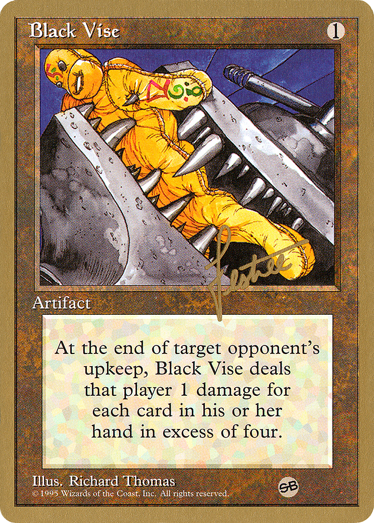 Black Vise - 1996 Bertrand Lestree (4ED) (SB) (WCD-) - Pro Tour Collector Set
