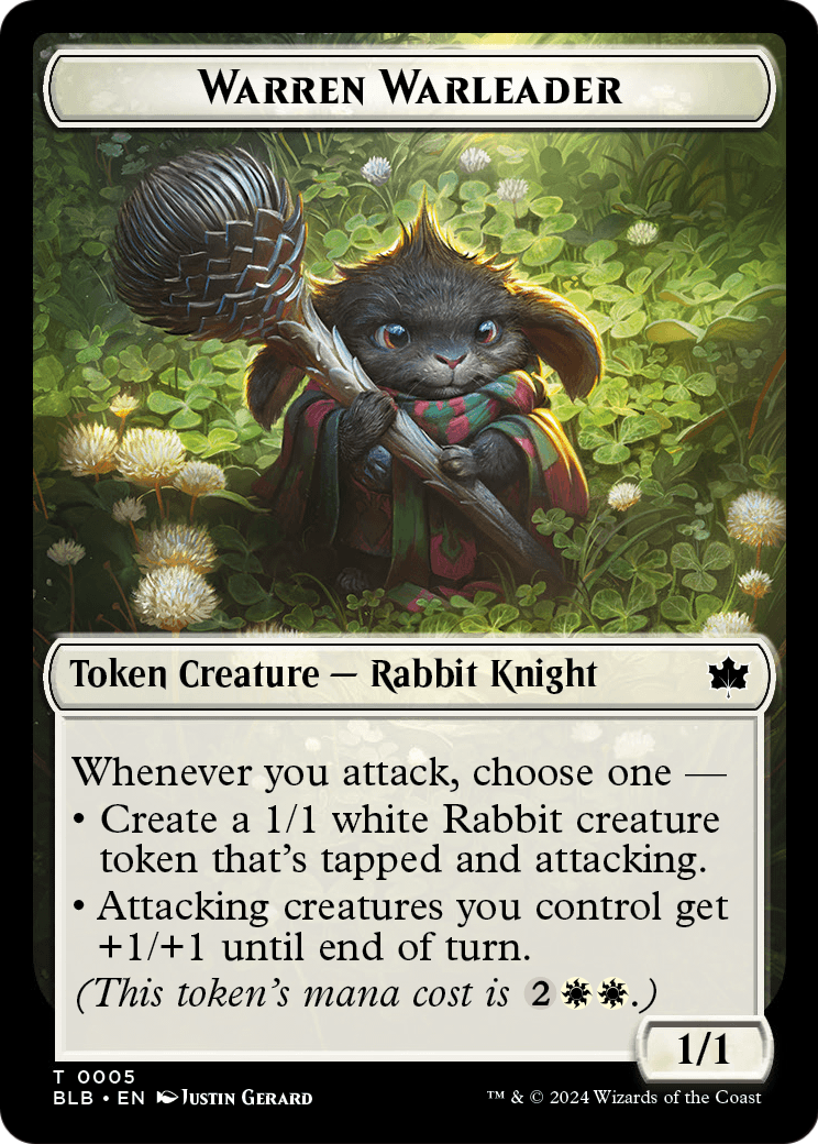 Warren Warleader Token (BLB-005) - Bloomburrow Tokens