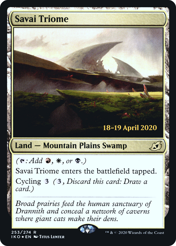 Savai Triome (PRE-253) - Ikoria: Lair of Behemoths Promos Foil