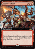 Count on Luck (Extended Art) (DFT-385) - Aetherdrift: (enchantment, Extended Art) Foil