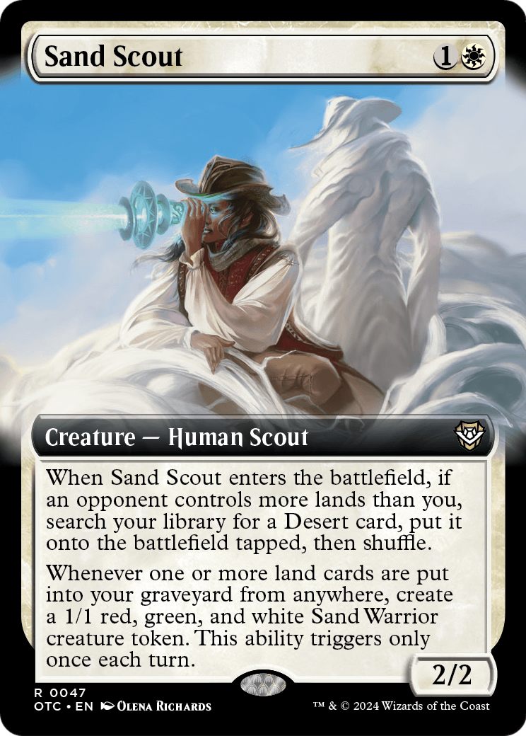 Sand Scout (Extended Art) (OTC-047) - Outlaws of Thunder Junction Commander: (Extended Art)