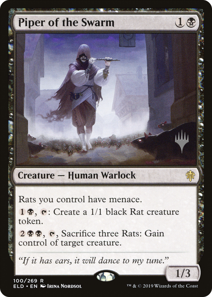 Piper of the Swarm (PPELD-100) - Throne of Eldraine Promos Foil
