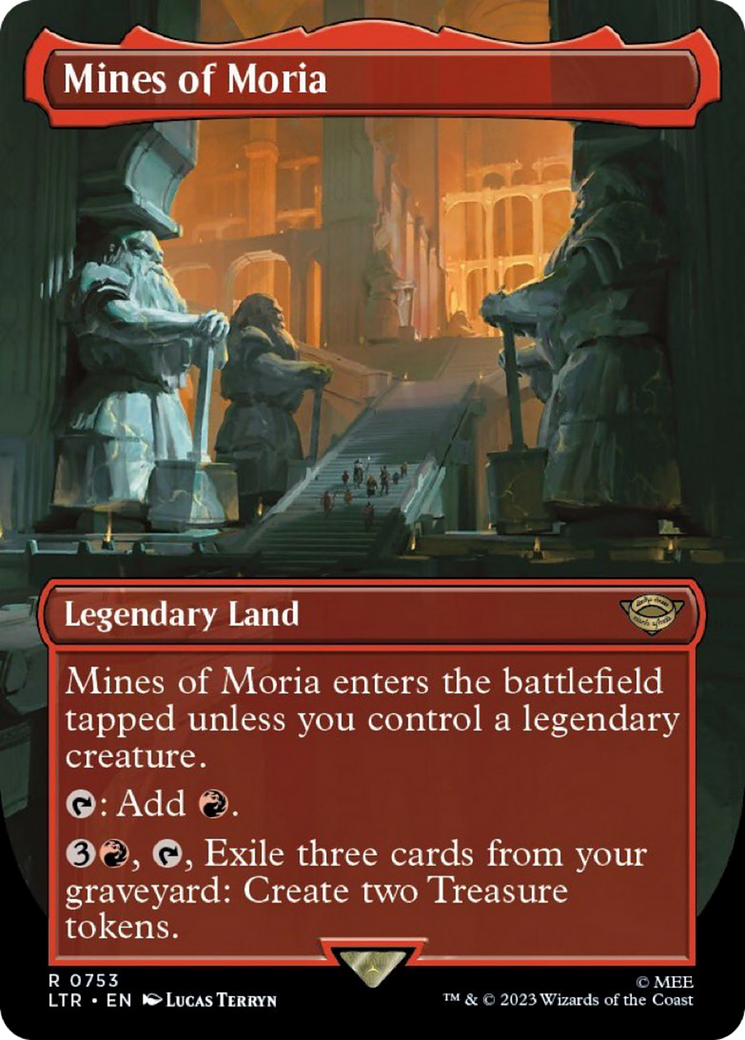 Mines of Moria (Borderless) (Surge Foil) (LTR-753) - The Lord of the Rings: Tales of Middle-earth Foil