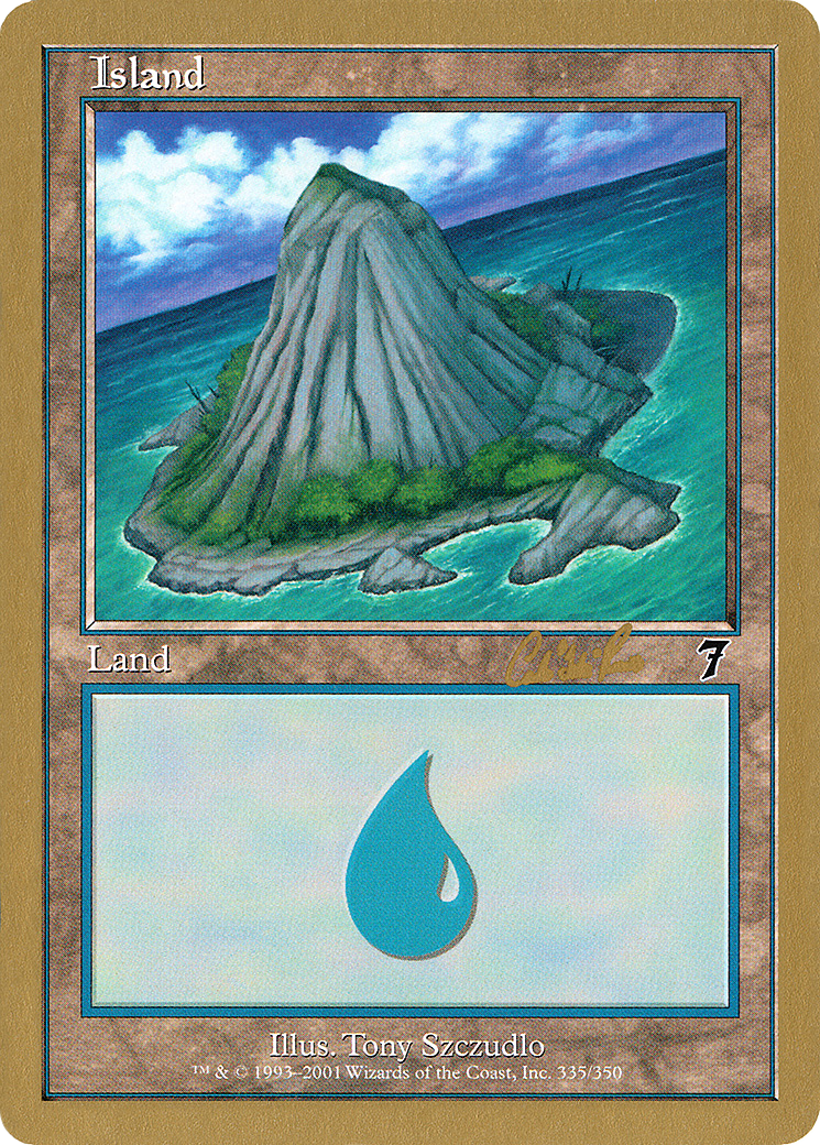 Island (335) - 2002 Carlos Romao (7ED) (WCD-) - World Championship Decks 2002
