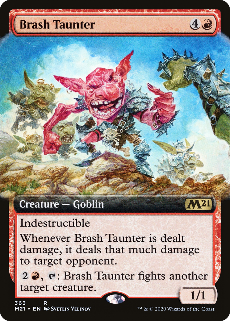Brash Taunter (Extended Art) (M21-363) - Core Set 2021: (Extended Art) Foil