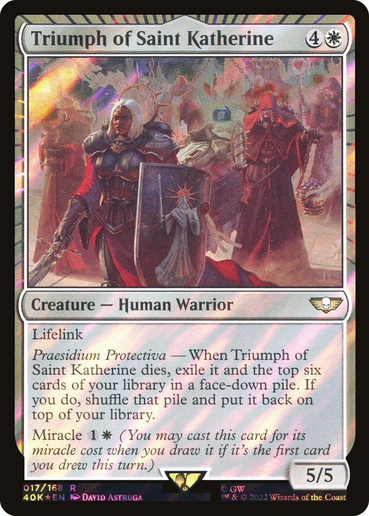 Triumph of Saint Katherine (Surge Foil) (40K-017) - Warhammer 40,000 Commander: (miracle) Foil