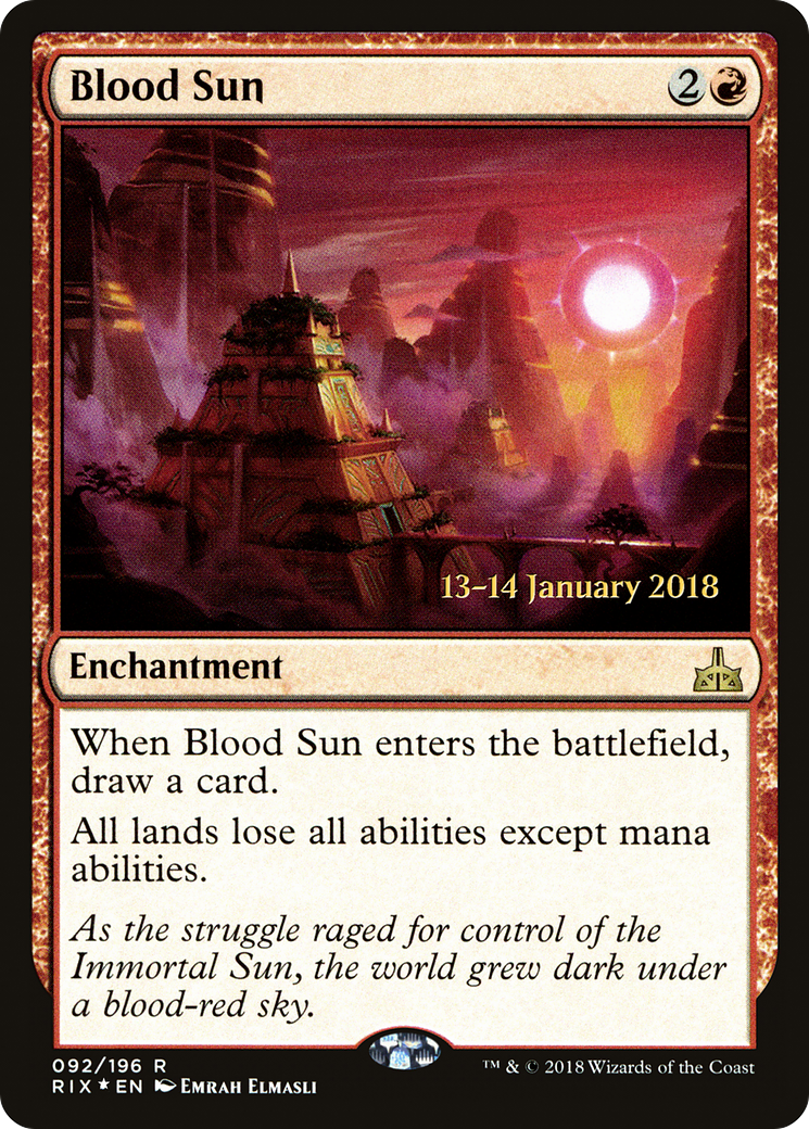 Blood Sun (PRE-92S) - Rivals of Ixalan Promos Foil