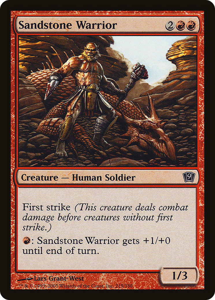 Sandstone Warrior (9ED-215) - 9th Edition Foil