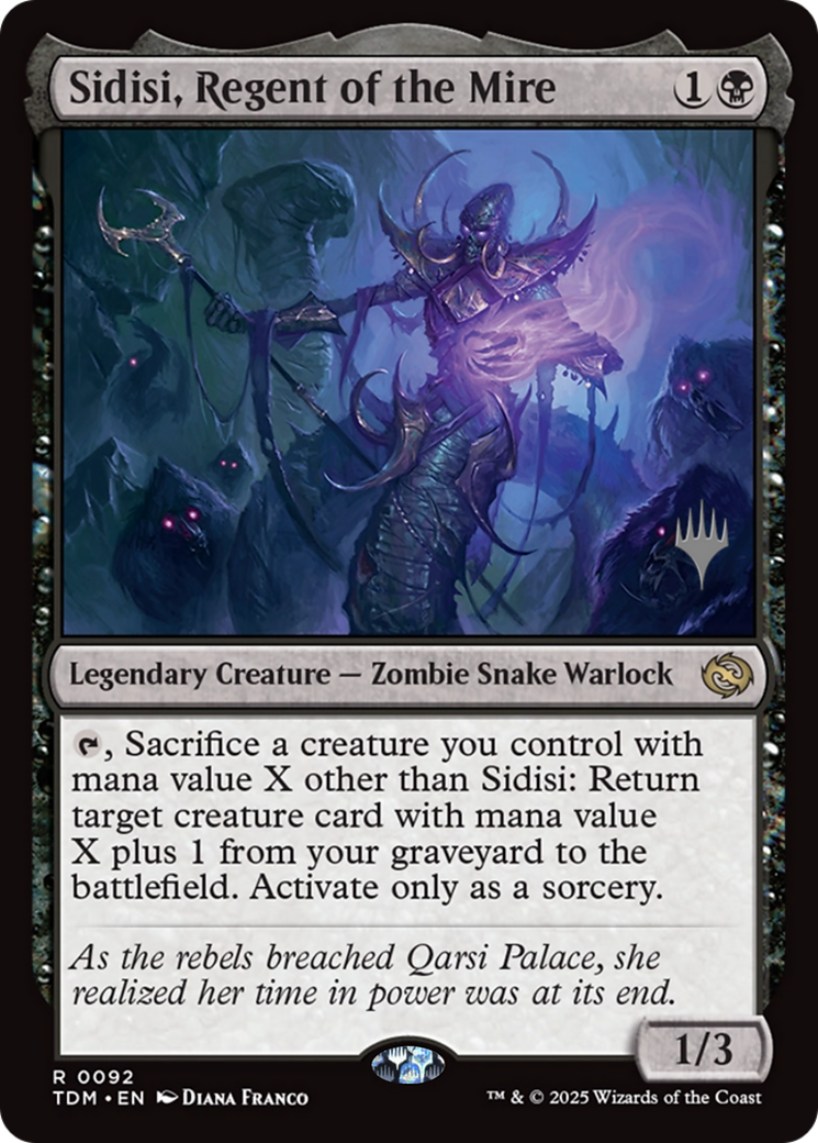 Sidisi, Regent of the Mire (PPTDM-092) - Promo Pack: Tarkir: Dragonstorm Foil