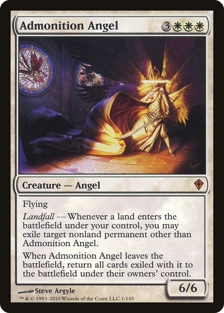 Admonition Angel (WWK-001) - Worldwake Foil