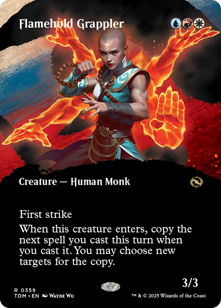 Flamehold Grappler (Borderless) (TDM-359) - Tarkir: Dragonstorm: (Showcase) Foil