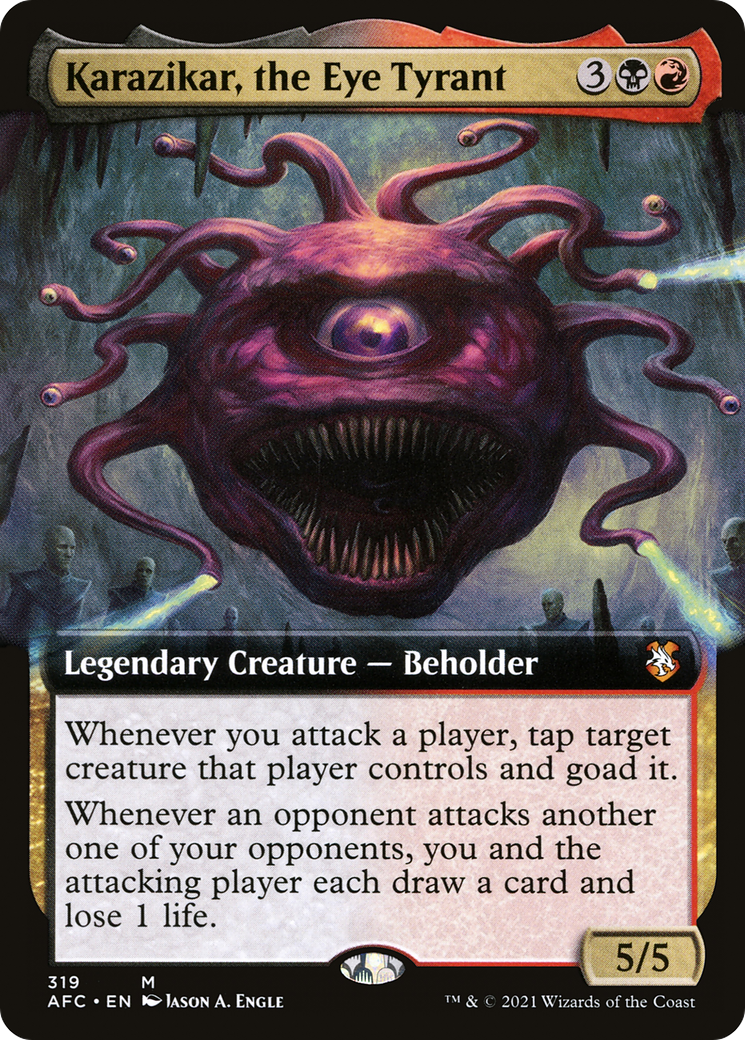 Karazikar, the Eye Tyrant (Extended Art) (AFC-319) - Forgotten Realms Commander: (Extended Art)