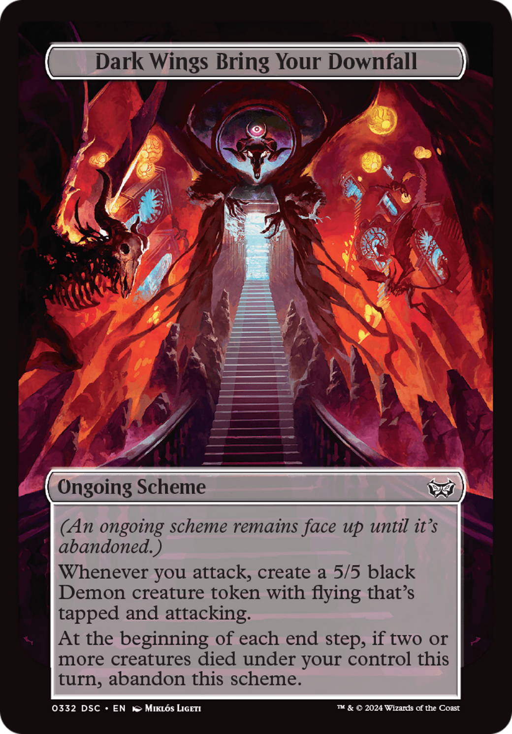 Dark Wings Bring Your Downfall (Full Art) (A:DSC-332) - Duskmourn: House of Horror Commander