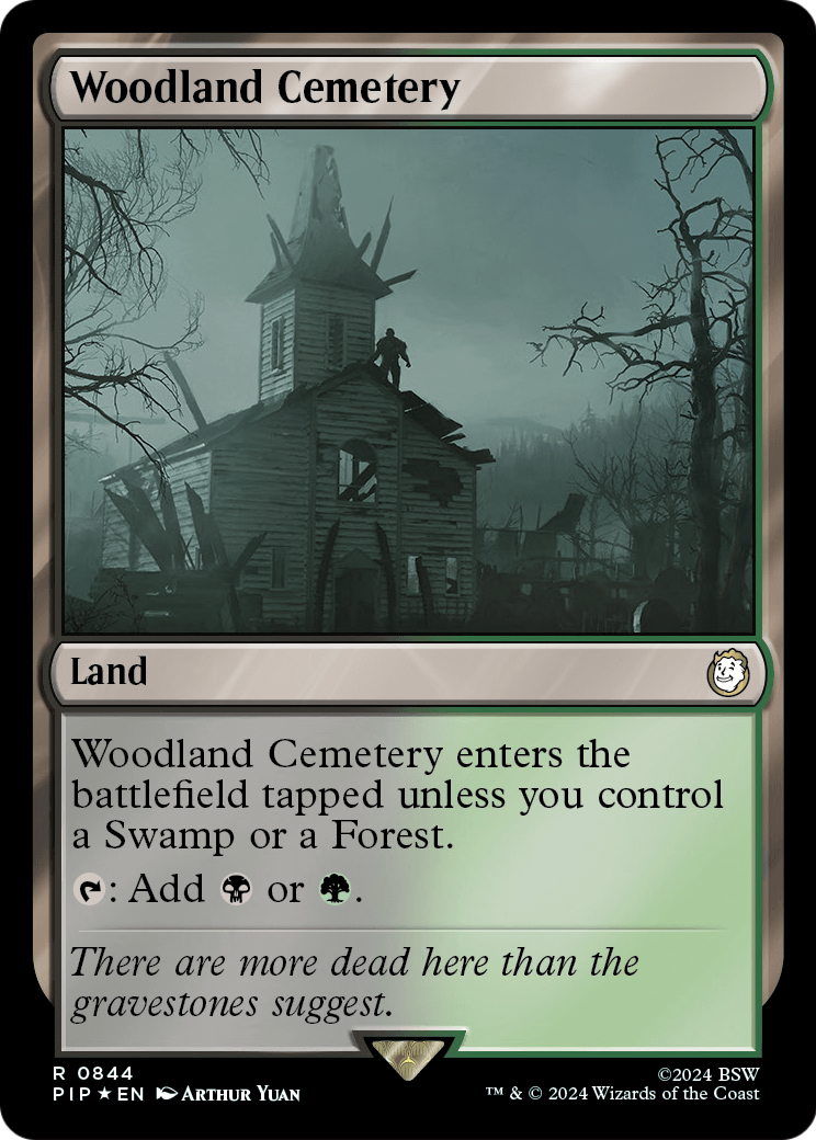 Woodland Cemetery (Surge Foil) (PIP-844) - Fallout Foil