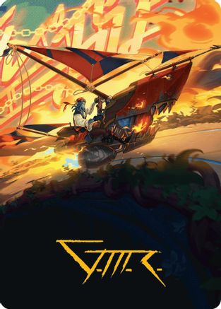 Boosted Sloop Art Card (Gold-Stamped Signature) (AADFT-047) - Art Series: Aetherdrift