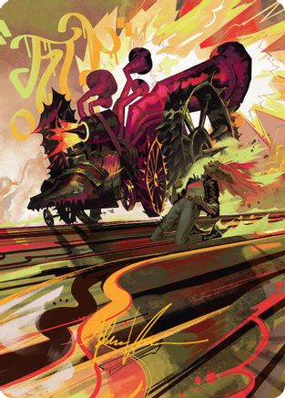 Rocketeer Boostbuggy Art Card (Gold-Stamped Signature) (AADFT-049) - Art Series: Aetherdrift