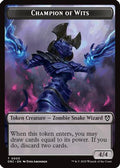 Champion of Wits // Zombie (0003) Double-Sided Token (DRC-5 // 3) - Commander: Aetherdrift