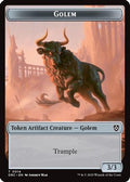 Golem (0014) // Golem (0015) Double-Sided Token (DRC-14 // 15) - Commander: Aetherdrift Foil