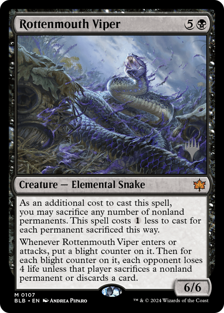 Rottenmouth Viper (PPBLB-107) - Bloomburrow Promos Foil