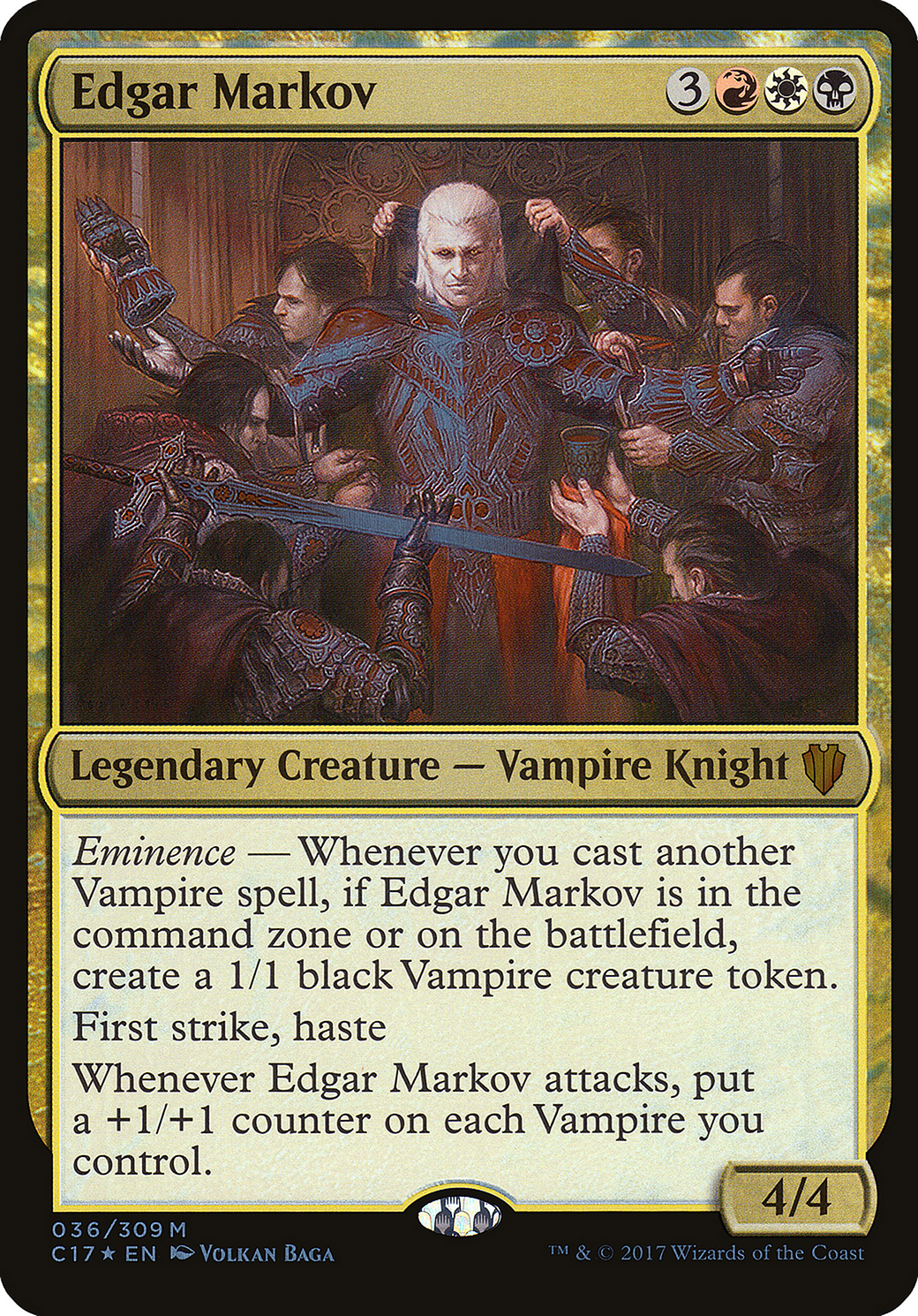 Edgar Markov (Commander 2017) (OVER-036) - Commander 2017 Oversized Foil