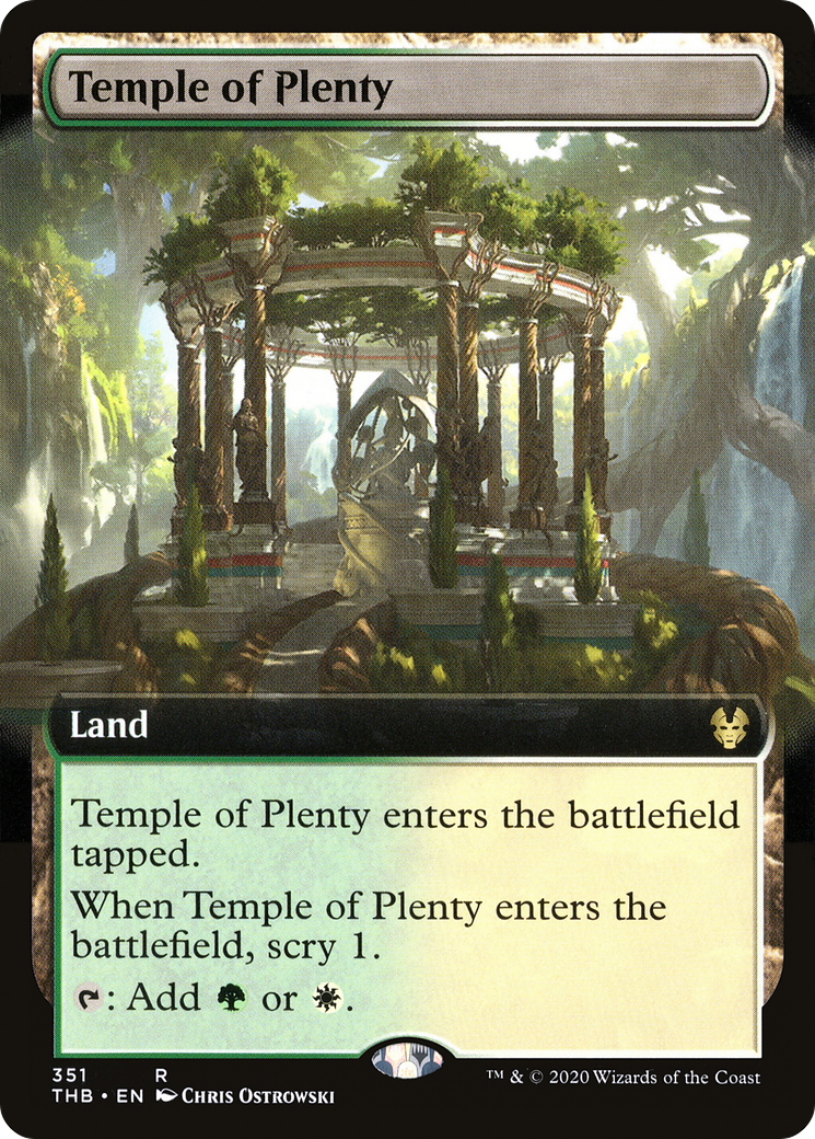 Temple of Plenty (Extended Art) (THB-351) - Theros Beyond Death: (Extended Art)
