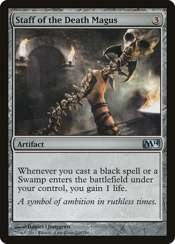 Staff of the Death Magus (M14-219) - Magic 2014 Foil