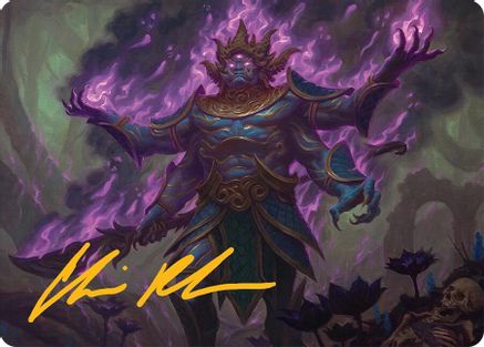 Rot-Curse Rakshasa Art Card (13/54) (Gold-Stamped Signature) (AATDM-013) - Art Series: Tarkir: Dragonstorm
