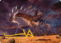 Neriv, Heart of the Storm Art Card (25/54) (Gold-Stamped Signature) (AATDM-025) - Art Series: Tarkir: Dragonstorm