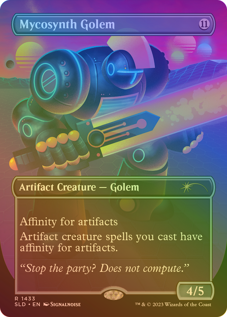 Mycosynth Golem (Rainbow Foil) (SLD-1433) - Secret Lair Drop (Borderless) Foil