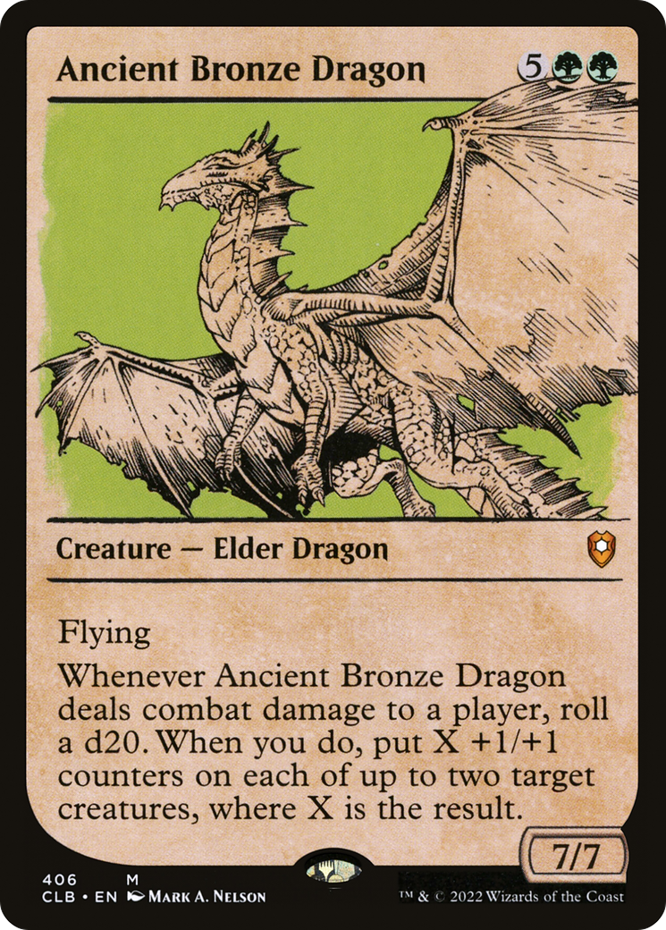 Ancient Bronze Dragon (Showcase) (CLB-406) - Commander Legends: Battle for Baldur's Gate: (Showcase)