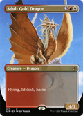 Adult Gold Dragon (Borderless) (AFR-297) - Adventures in the Forgotten Realms Foil