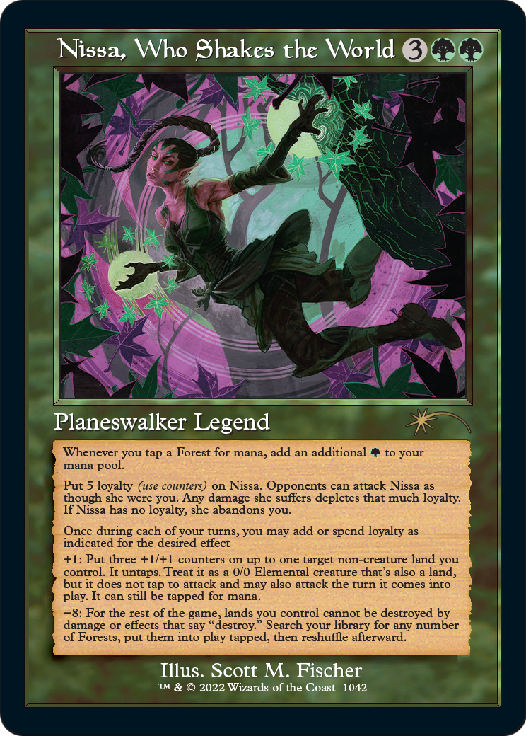 Nissa, Who Shakes the World (Retro Frame) (SLD-1042) - Secret Lair Drop