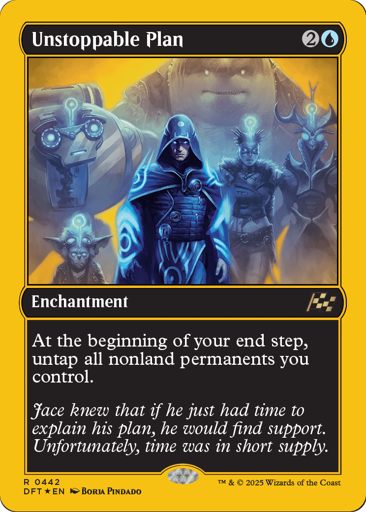 Unstoppable Plan (First-Place Foil) (DFT-442) - Aetherdrift: (enchantment) Foil