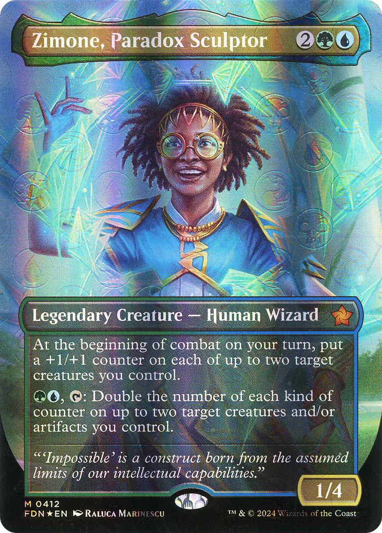 Zimone, Paradox Sculptor (Borderless) (Mana Foil) (FDN-412) - Foundations Foil
