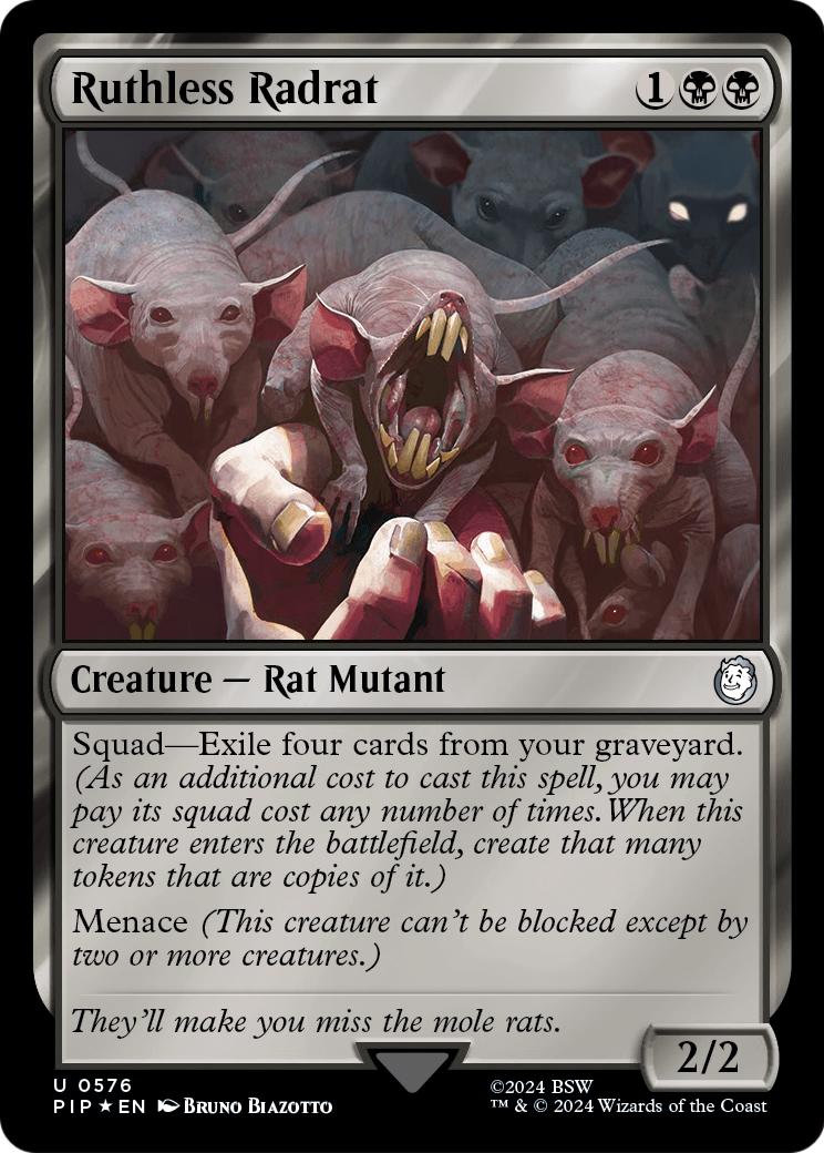 Ruthless Radrat (Surge Foil) (PIP-576) - Fallout Foil