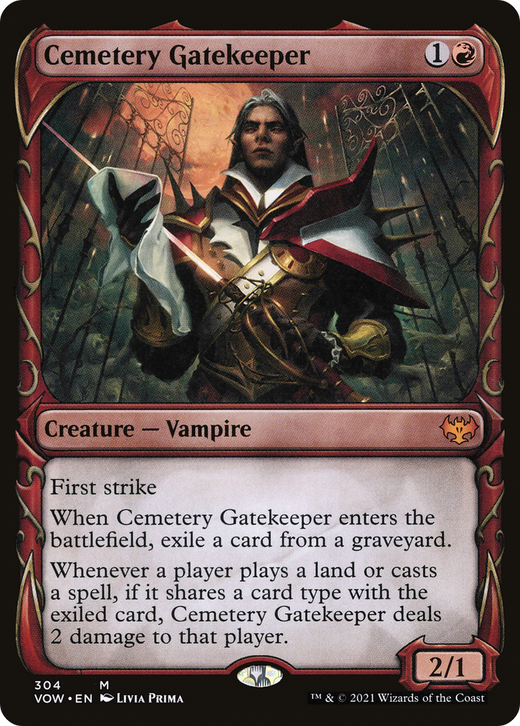 Cemetery Gatekeeper (Showcase) (VOW-304) - Innistrad: Crimson Vow: (Showcase) Foil