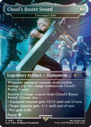 Cloud's Buster Sword - Umezawa's Jitte (Rainbow Foil) (SLD-1865) - Secret Lair Drop Series Foil