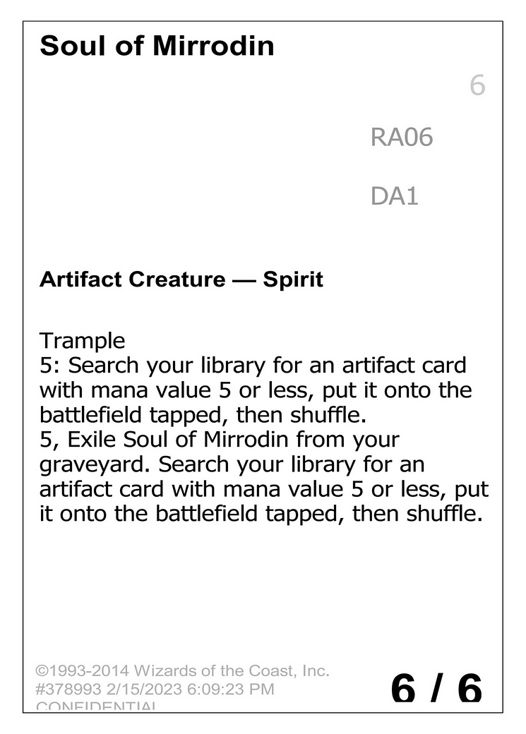 Soul of Mirrodin (UNK-) - Unknown Event