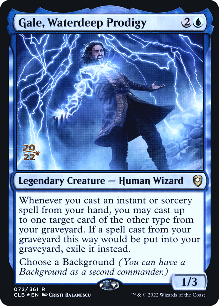 Gale, Waterdeep Prodigy (PRE-072) - Battle for Baldur's Gate Promos Foil