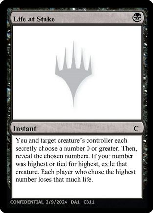 Life at Stake (-) - Un-Known Event Playtest Cards