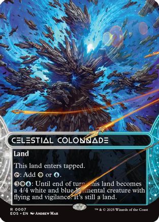 Celestial Colonnade (0007) (Borderless) (EOS-007) - Edge of Eternities: Stellar Sights Foil