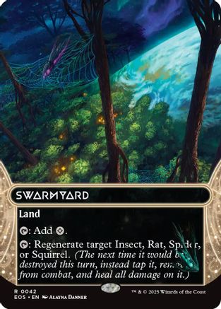 Swarmyard (0042) (Borderless) (EOS-042) - Edge of Eternities: Stellar Sights Foil