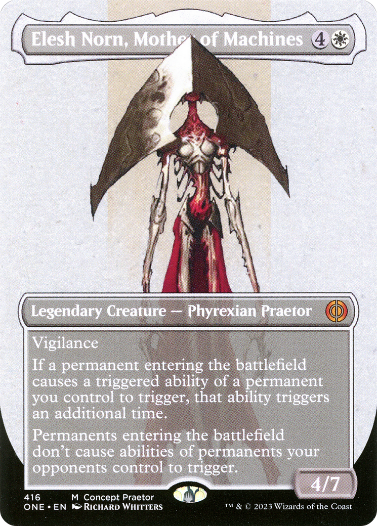 Elesh Norn, Mother of Machines (Concept Praetor) (ONE-416) - Phyrexia: All Will Be One (Borderless) Foil
