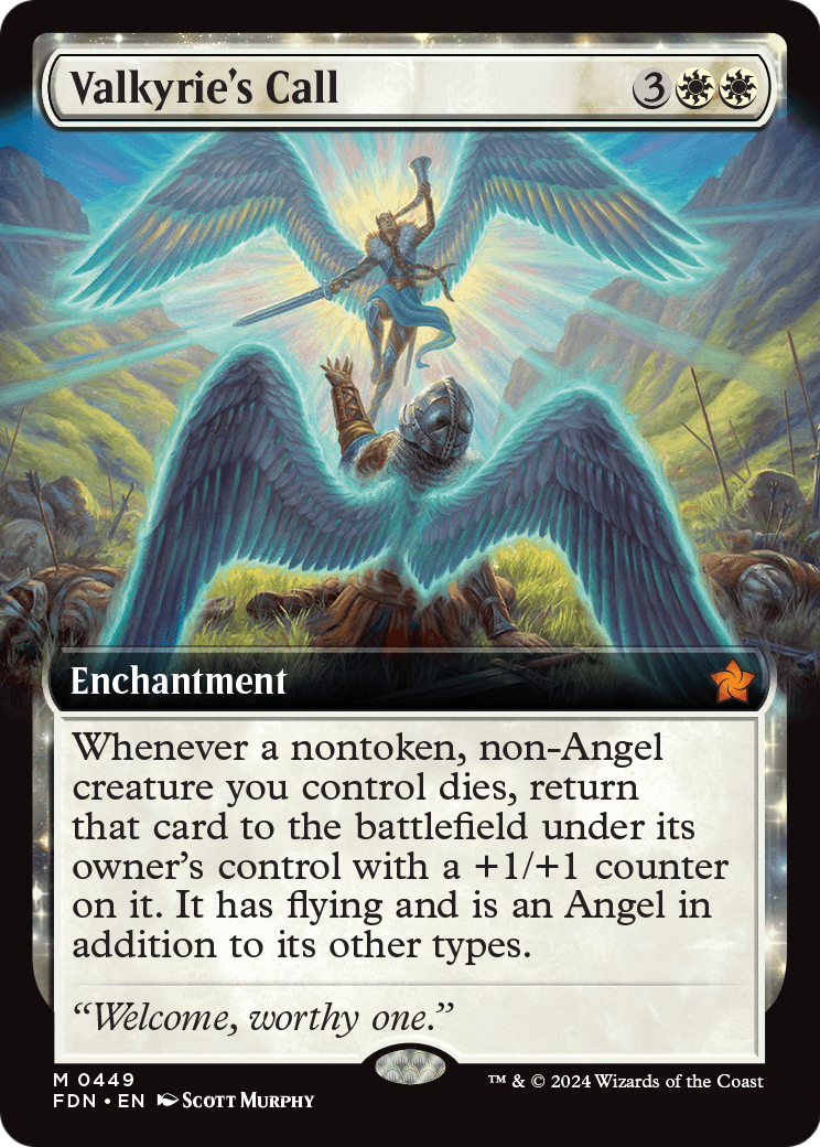 Valkyrie's Call (Extended Art) (FDN-449) - Foundations: (enchantment, Extended Art) Foil